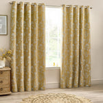 Wylder Sophia Room Darkening Eyelet Curtains in Gold