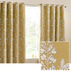 Wylder Sophia Room Darkening Eyelet Curtains in Gold