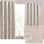 Wylder Sophia Room Darkening Eyelet Curtains in Natural