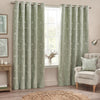 Wylder Sophia Room Darkening Eyelet Curtains in Sage