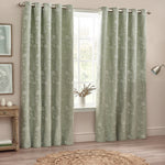 Wylder Sophia Room Darkening Eyelet Curtains in Sage