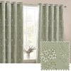 Wylder Sophia Room Darkening Eyelet Curtains in Sage