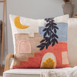 furn. Souk Cushion Cover in Coral/Natural