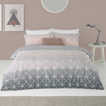 furn. Spectrum Geometric Gradient Duvet Cover Set in Pink