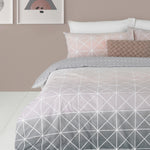 furn. Spectrum Geometric Gradient Duvet Cover Set in Pink