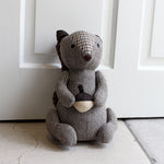 Essentials Squirrel Herringbone Novelty Door Stop in Brown