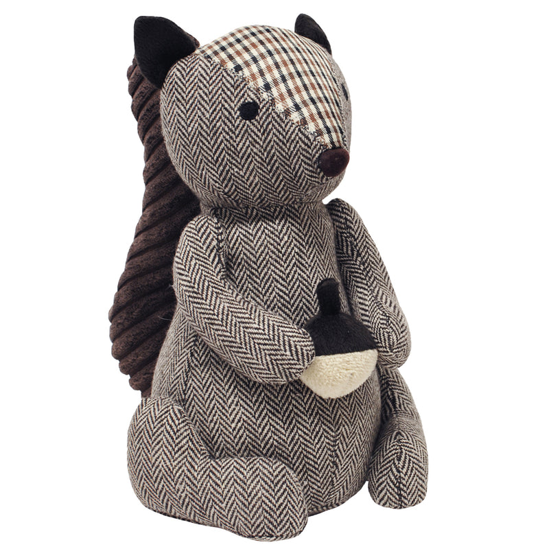 Essentials Squirrel Herringbone Novelty Door Stop in Brown