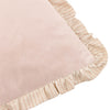 Plain Pink Cushions - Solene Ruffle Matte Velvet Cushion Cover Pink Wylder