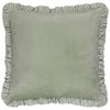  Cushions - Solene Ruffle Matte Velvet Feather Filled Cushion Sage Wylder