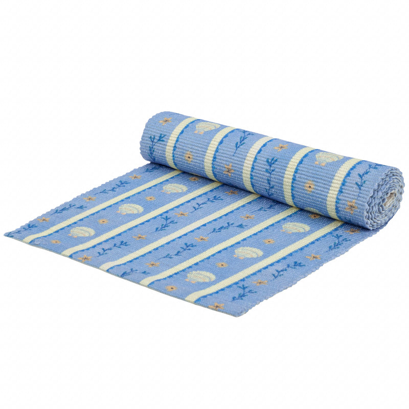  Blue Kitchen - Sea Shells Indoor/Outdoor Table Runner Blue furn.