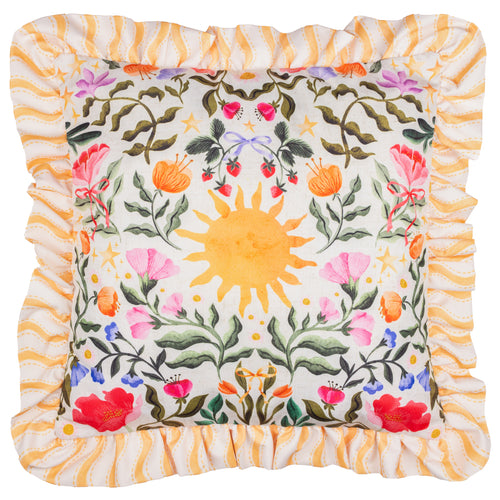 Floral Yellow Cushions - Summer Solstice Outdoor Cushion Cover Summer Furn