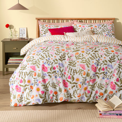 Floral Purple Bedding - Summer Solstice Reversible Duvet Cover Set Multicolour Furn