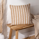 Yard Strata Stripe Cushion Cover in Natural