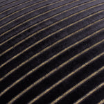 Striped Black Cushions - Savoy Stripe Velvet Cushion Cover Black Paoletti