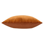 Striped Orange Cushions - Savoy Stripe Velvet Cushion Cover Brick Paoletti