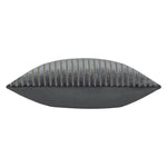 Striped Grey Cushions - Savoy Stripe Velvet Cushion Cover Charcoal Paoletti