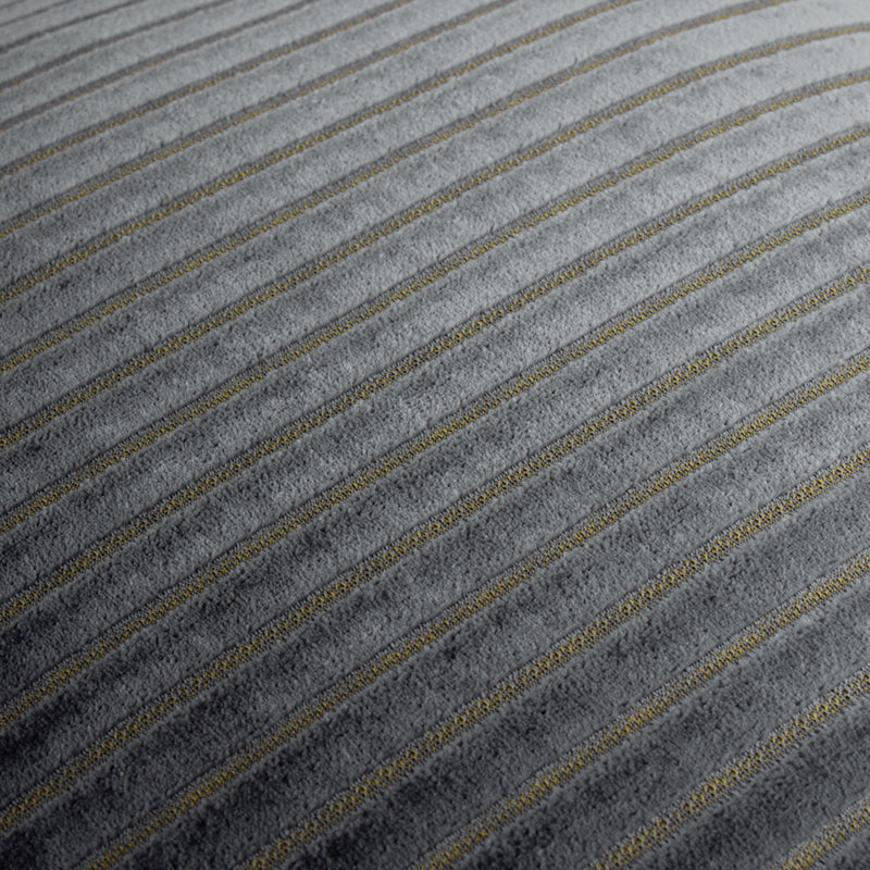Striped Grey Cushions - Savoy Stripe Velvet Cushion Cover Charcoal Paoletti