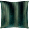Striped Green Cushions - Savoy Stripe Velvet Cushion Cover Emerald Paoletti