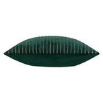 Striped Green Cushions - Savoy Stripe Velvet Cushion Cover Emerald Paoletti