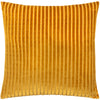 Striped Yellow Cushions - Savoy Stripe Velvet Cushion Cover Gold Paoletti