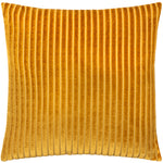 Striped Yellow Cushions - Savoy Stripe Velvet Cushion Cover Gold Paoletti