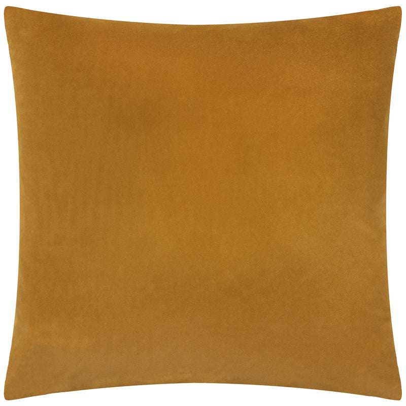 Striped Yellow Cushions - Savoy Stripe Velvet Cushion Cover Gold Paoletti