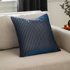 Striped Blue Cushions - Savoy Stripe Velvet Cushion Cover Navy Paoletti
