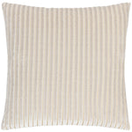 Striped Cream Cushions - Savoy Stripe Velvet Cushion Cover Oyster Paoletti