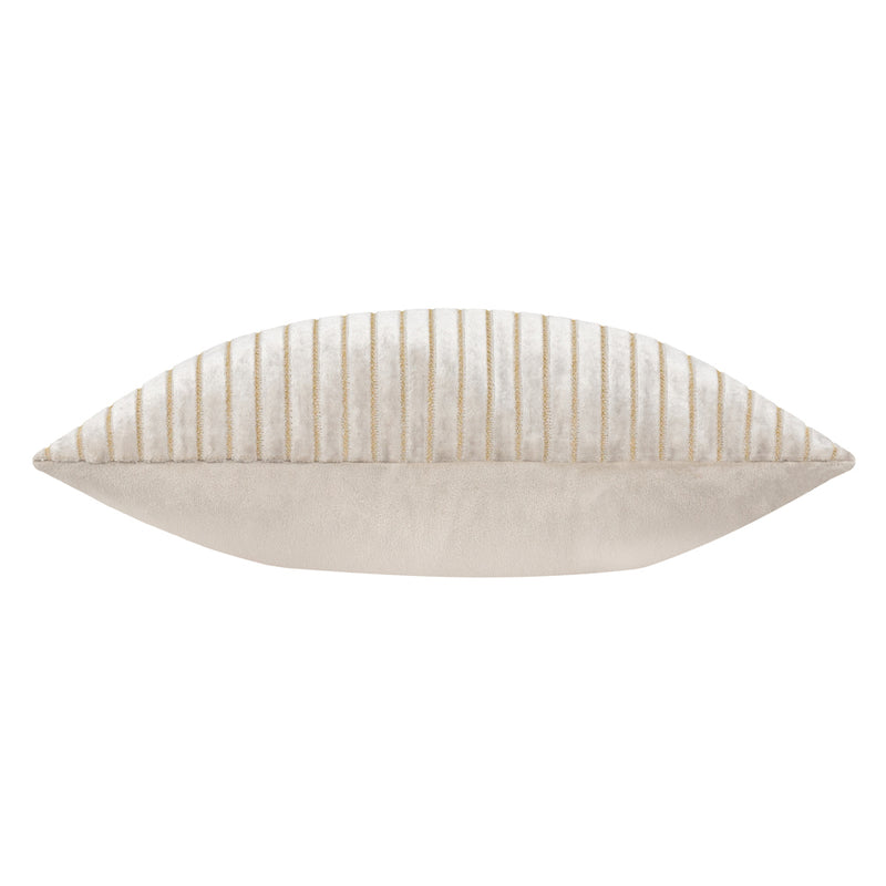 Striped Cream Cushions - Savoy Stripe Velvet Cushion Cover Oyster Paoletti