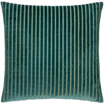 Striped Blue Cushions - Savoy Stripe Velvet Cushion Cover Teal Paoletti