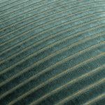 Striped Blue Cushions - Savoy Stripe Velvet Cushion Cover Teal Paoletti