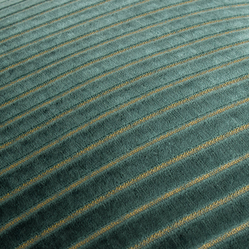 Striped Blue Cushions - Savoy Stripe Velvet Cushion Cover Teal Paoletti