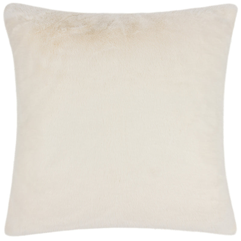 Paoletti Stanza Faux Fur Cushion Cover in Ecru