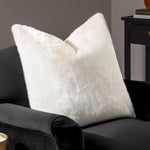 Paoletti Stanza Faux Fur Cushion Cover in Ecru