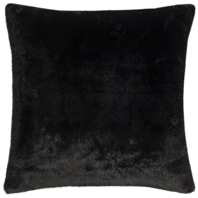 Paoletti Stanza Faux Fur Cushion Cover in Jet