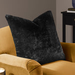 Paoletti Stanza Faux Fur Cushion Cover in Jet