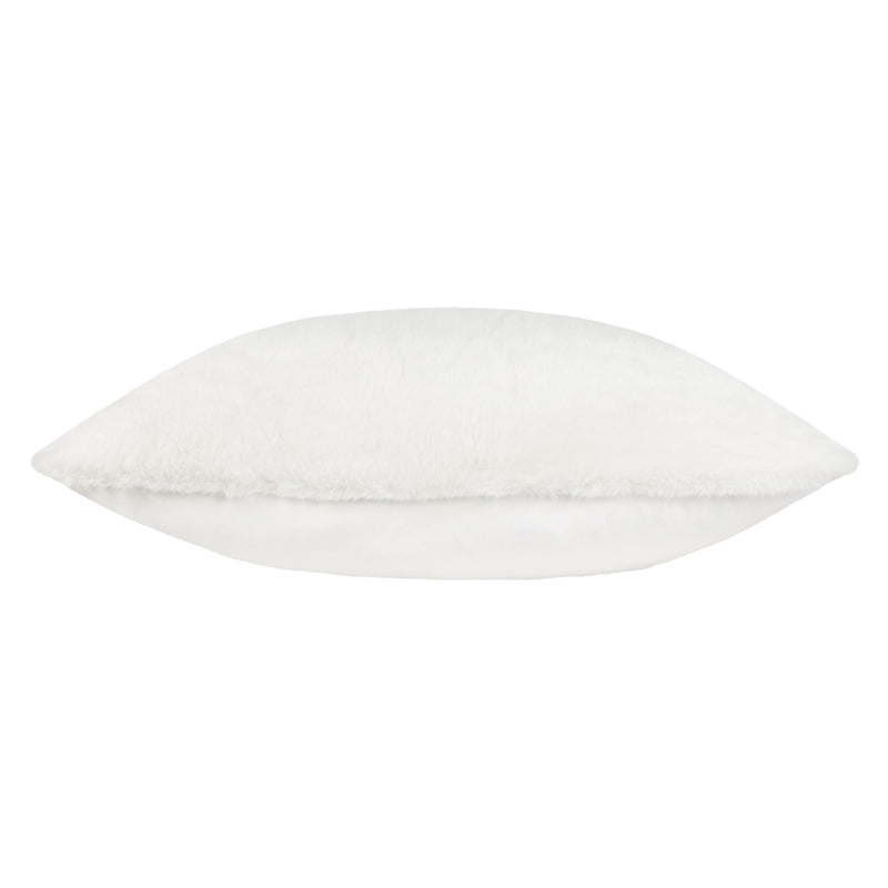 Paoletti Stanza Faux Fur Cushion Cover in White