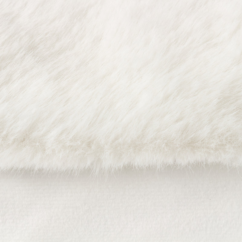 Paoletti Stanza Faux Fur Cushion Cover in White