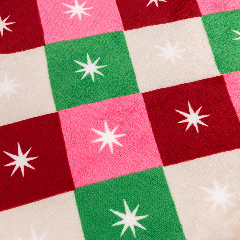 Geometric Multi Throws  - Star Sherpa Fleece Throw Multicolour Furn