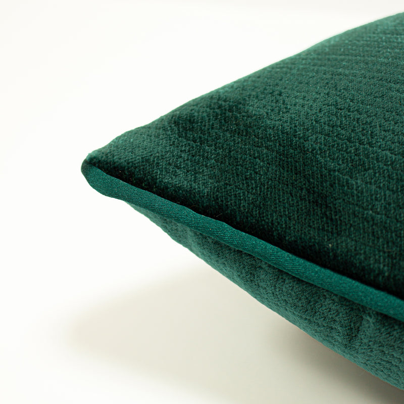 Paoletti Stella Embossed Texture Cushion Cover in Emerald