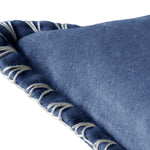 Plain Blue Cushions - Stitch Embroidered Cushion Cover Bluebell Additions