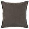 Plain Grey Cushions - Stitch Embroidered Cushion Cover Iron Additions