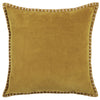 Plain Yellow Cushions - Stitch Embroidered Cushion Cover Mustard Additions