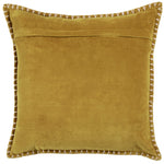 Plain Yellow Cushions - Stitch Embroidered Cushion Cover Mustard Additions