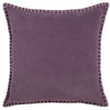 Plain Purple Cushions - Stitch Embroidered Cushion Cover Plum Additions