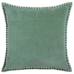 Plain Blue Cushions - Stitch Embroidered Cushion Cover Seafoam Additions