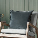 Plain Grey Cushions - Stitch Embroidered Cushion Cover Storm Additions