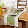 Floral Green Accessories - Strawberry Indoor/Outdoor Table Runner Sage Evans Lichfield