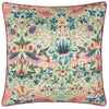 Floral Pink Cushions - Strawberry Thief Outdoor Cushion Cover Coral/Leaf Green Morris & Co