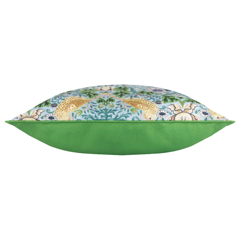  Cushions - Strawberry Thief Outdoor Cushion Cover Mineral/Yellow Morris & Co